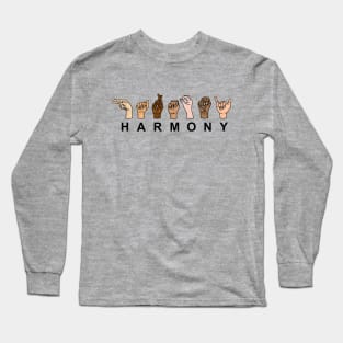 Harmony in Sign Language Long Sleeve T-Shirt